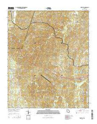 Yorkville Georgia Current topographic map, 1:24000 scale, 7.5 X 7.5 Minute, Year 2014