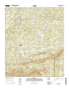 Zebulon Georgia Current topographic map, 1:24000 scale, 7.5 X 7.5 Minute, Year 2014