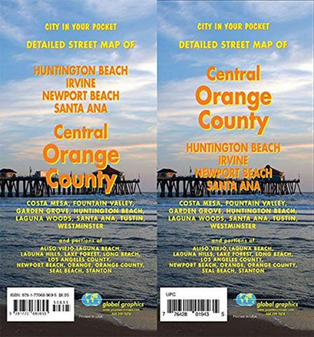 Buy map Orange County Central / Santa Ana / Newport Beach