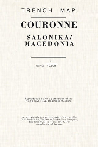 Buy map WWI: Couronne (Greece/North Macedonia) Trench Map