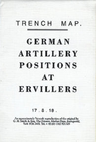 Buy map WWI: German Artillery Positions at Ervillers (France) Trench Map