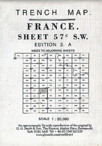 Buy map WWI: France 57C SW Guillemont - Le Sars Trench Map