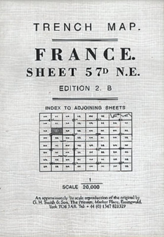 Buy map WWI: France 57D NE Monchy-au-Bois - Gommecourt - Serre Trench Map