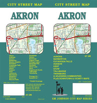 Buy map Akron and Summit County, Ohio