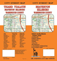 Buy map Beaverton : Hillsboro : Washington County : city street map = Tigard : Tualatin : Beaverton : Hillsboro : Washington County : city street map