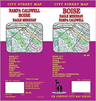 Buy map Boise, Eagle, Meridian, Nampa and Caldwell, Idaho