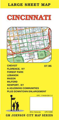 Buy map Cincinnati Metro, Ohio Street Map