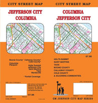 Buy map Columbia : Jefferson City : city street map = Jefferson City : Columbia : city street map