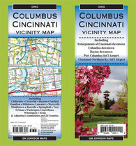 Buy map Columbus, Cincinnati & Vicinity, Ohio Regional Map