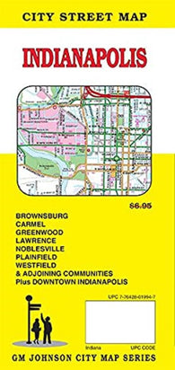 Buy map Indianapolis, IN City Street Map