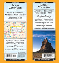 Buy map Indian Country / Four Corners (AZ,CO,NM,UT) regional map