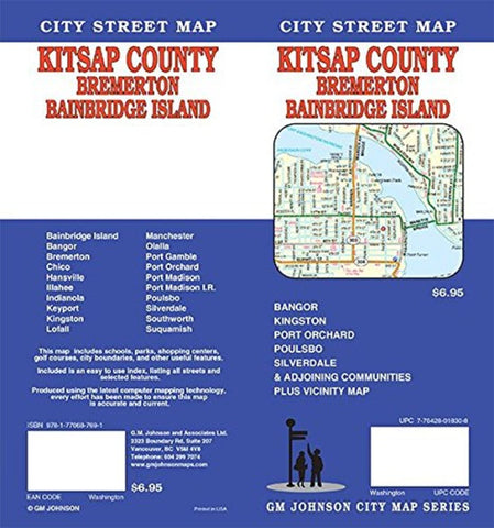 Buy map Kitsap County, Bremerton and Bainbridge Island, Washington