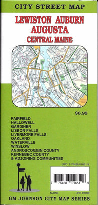Buy map Lewiston : Auburn : Augusta : central Maine : city street map = August : Lewiston : Auburn : Waterville : city street map