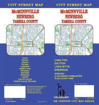 Buy map McMinnville : Newberg : Yamhill County : city street map = Oregon City : Wilsonville : Canby : city street map