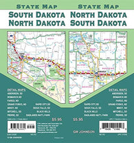 Buy map North Dakota / South Dakota