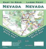 Buy map Nevada : easy to read state map : large print