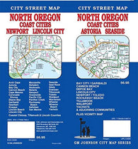 Buy map North Oregon : coast cities : Astoria : Seaside : city street map = North Oregon : coast cities : Newport : Lincoln City : city street map