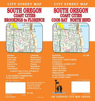 Buy map South Oregon : coast cities : Coos Bay : North Bend : city street map = South Oregon : coast cities : Brookings to Florence : city street map