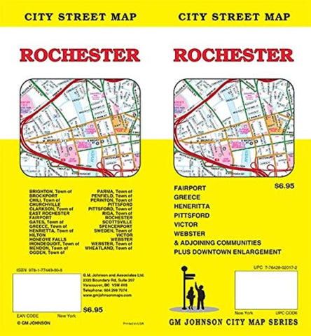 Buy map Rochester, New York City Street Map