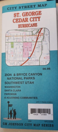 Buy map St. George, Cedar City and Hurricane, Utah