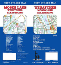 Buy map Wenatchee : Moses Lake : Ellensburg : city street map = Moses Lake : Wenatchee : Ellensburg : city street map