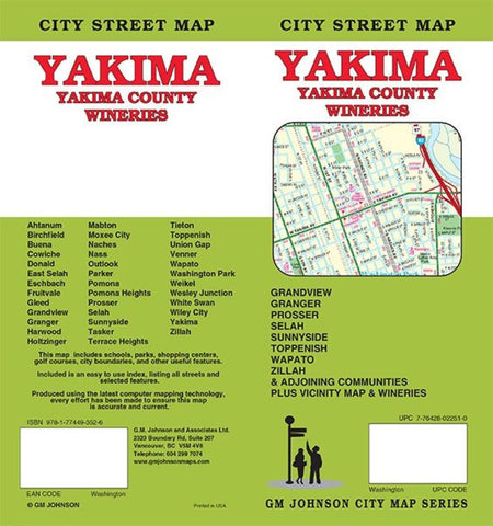 Buy map Yakima : Yakima County : wineries : city street map