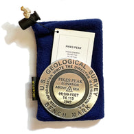 Buy map Pikes Peak, Colorado - New Elevation - benchmark paperweight