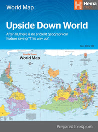 Buy map Upside down World in Envelope Folded Map