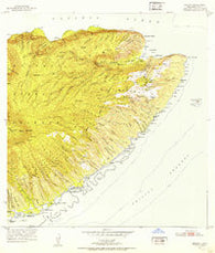 Halawa Hawaii Historical topographic map, 1:24000 scale, 7.5 X 7.5 Minute, Year 1952