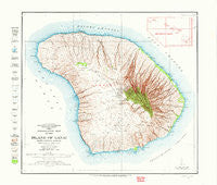 Island of Lanai Hawaii Historical topographic map, 1:62500 scale, 15 X 15 Minute, Year 1923