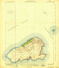 Kahoolawe Hawaii Historical topographic map, 1:62500 scale, 15 X 15 Minute, Year 1929