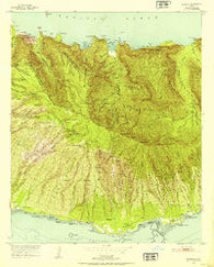 Kamalo Hawaii Historical topographic map, 1:24000 scale, 7.5 X 7.5 Minute, Year 1952
