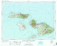 Maui Hawaii Historical topographic map, 1:250000 scale, 1 X 2 Degree, Year 1974