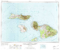 Maui Hawaii Historical topographic map, 1:250000 scale, 1 X 2 Degree, Year 1974