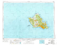 Oahu Hawaii Historical topographic map, 1:250000 scale, 1 X 2 Degree, Year 1970