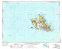 Oahu Hawaii Historical topographic map, 1:250000 scale, 1 X 2 Degree, Year 1970