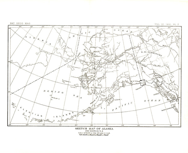 Buy map 1891 Alaska Map