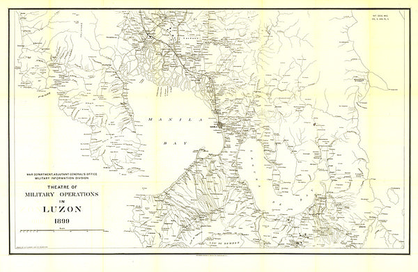 Buy map 1899 Theatre of Military Operations in Luzon