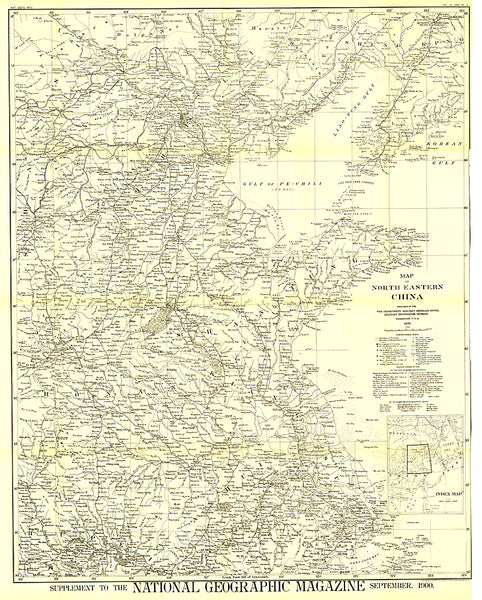 Buy map 1900 Map of North Eastern China