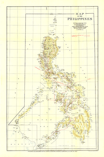 Buy map 1905 Philippines Map