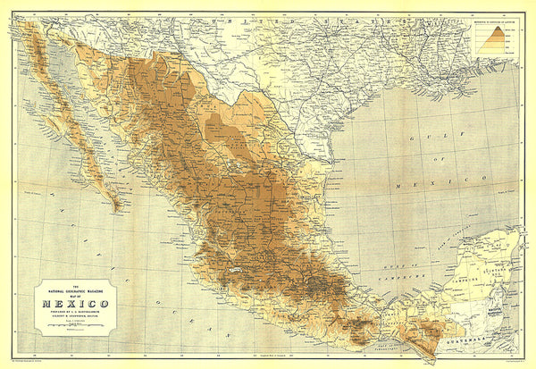 Buy map 1911 Mexico Map