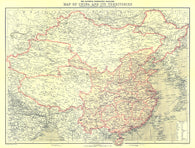 Buy map 1912 China and Its Territories Map