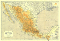 Buy map 1914 Mexico Map