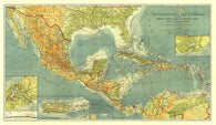 Buy map 1922 Countries of the Caribbean Map