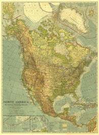 Buy map 1924 North America Map
