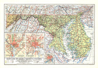 Buy map 1927 Maryland, Delaware and District of Columbia Map