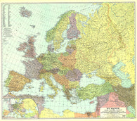 Buy map 1929 Europe, and the Near East Map