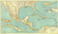 Buy map 1934 Mexico, Central America and the West Indies Map