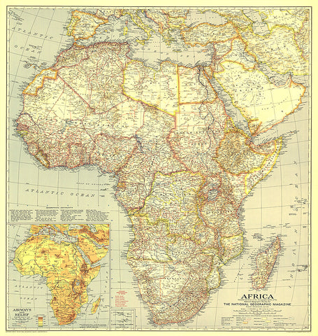 Buy map 1935 Africa Map