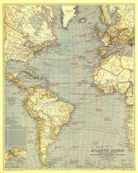 Buy map 1939 Atlantic Ocean Map